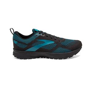 Brooks Revel 5 Road Running Shoes - Mens, Black/Turquoise | IE-OSM087359